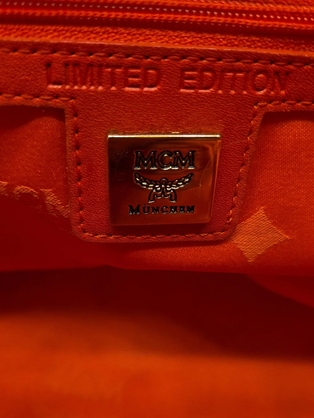 EUC MCM Limited Edition Red Patent Embossed Leather Tote With COA ❤️